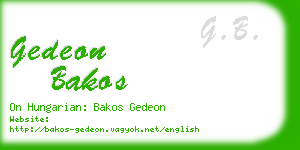 gedeon bakos business card